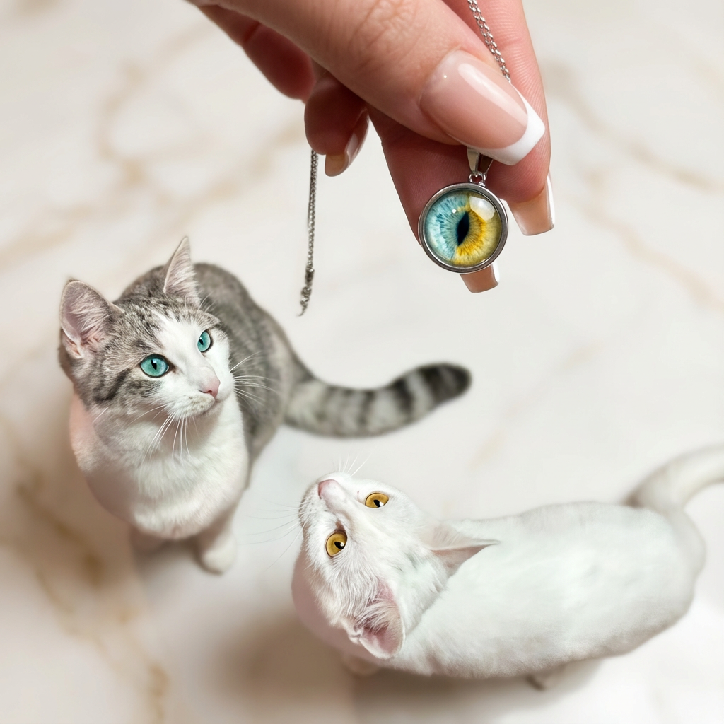 Tier-Iris Schmuckanhänger mit echtem Irisbild geeignet für Katzen und andere Haustiere